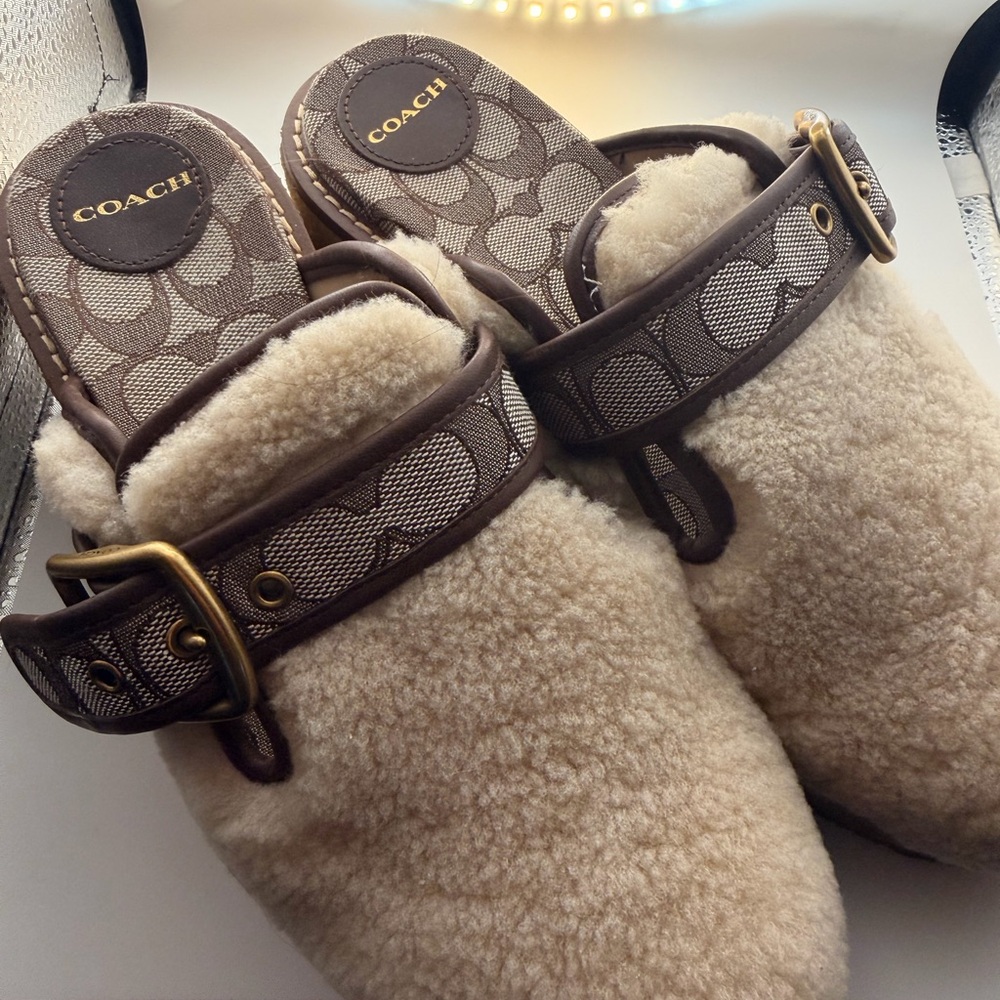 Coach Shearling Clogs - Picture 9 of 9